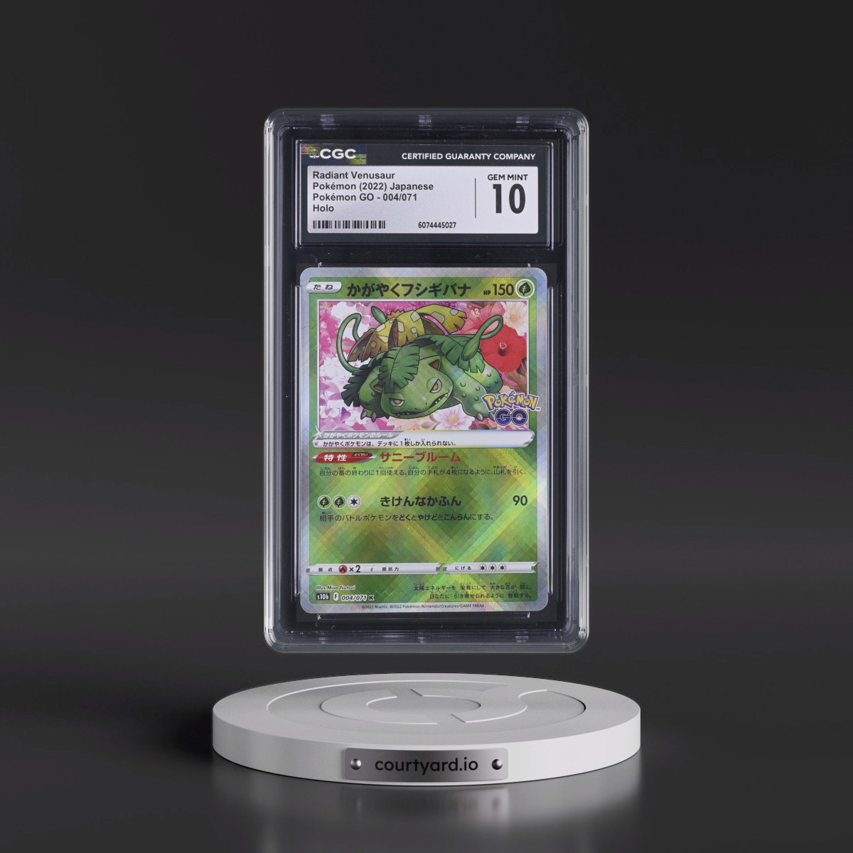 2022 Pokémon GO #004/071 Radiant Venusaur - Holo (CGC 10 GEM MINT)