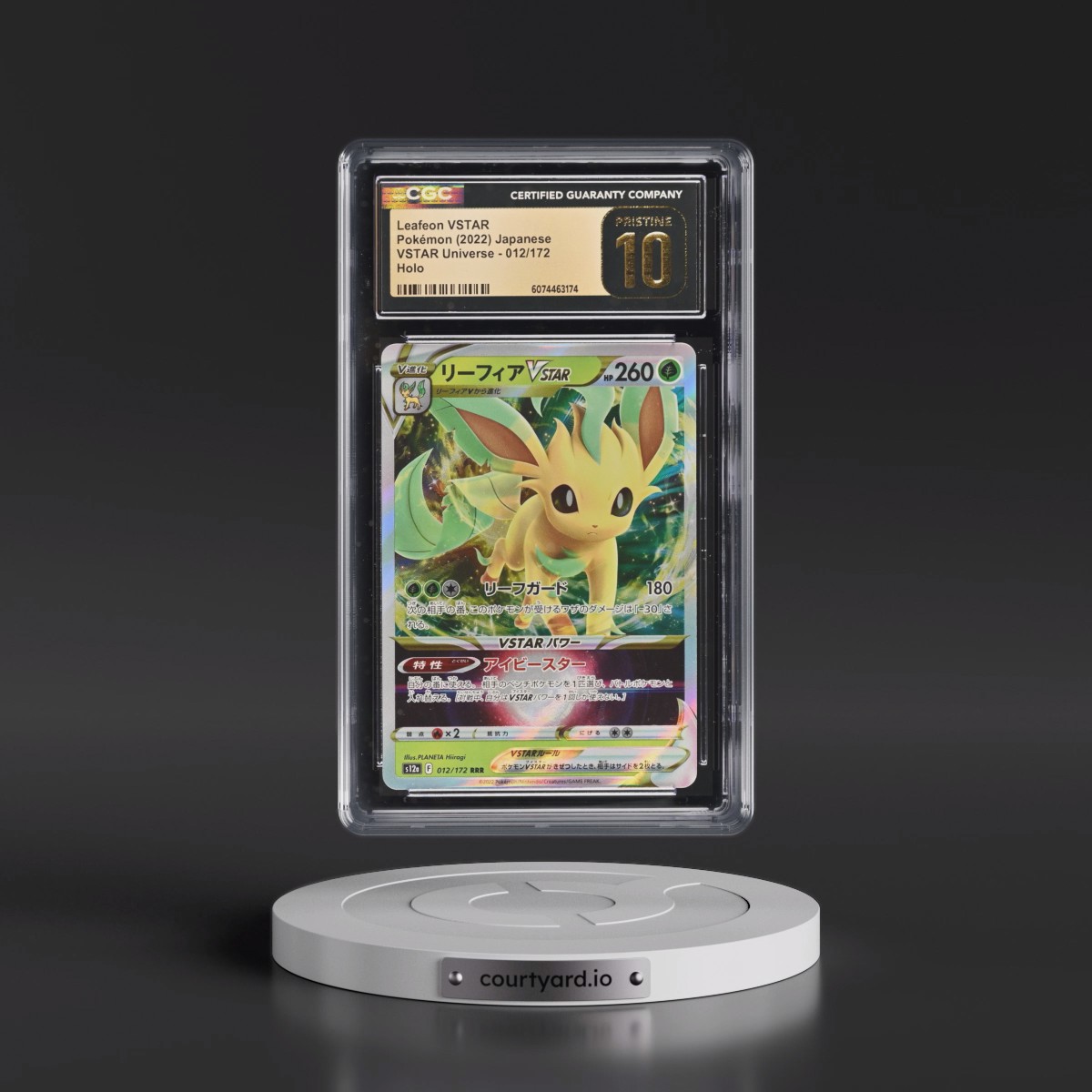 2022 VSTAR Universe #012/172 Leafeon VSTAR - Holo (CGC 10 PRISTINE)