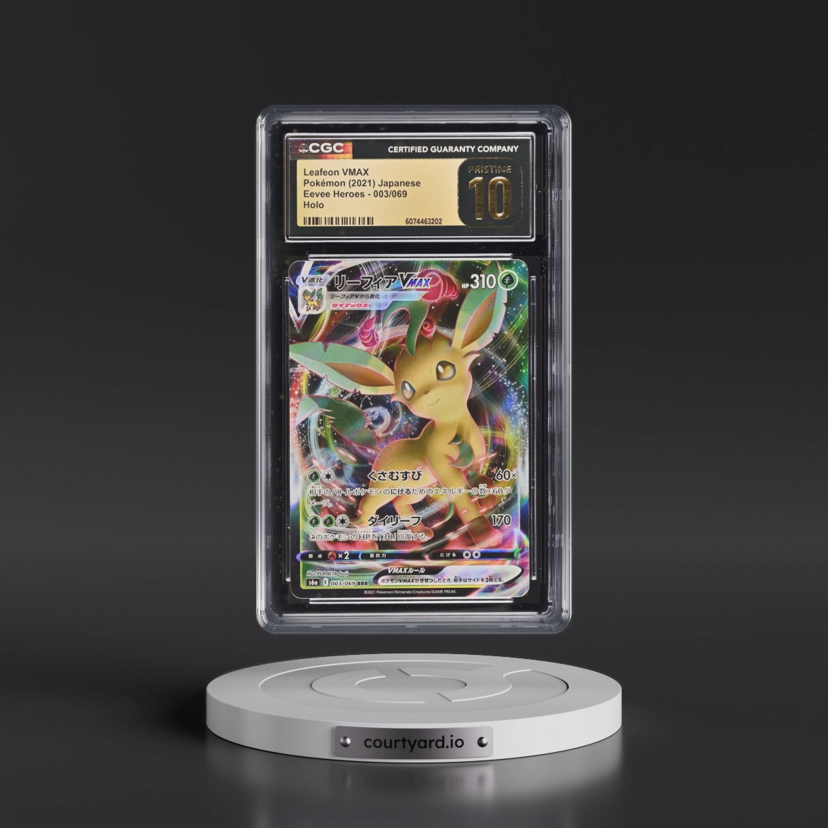 2021 Eevee Heroes #003/069 Leafeon VMAX - Holo (CGC 10 PRISTINE)