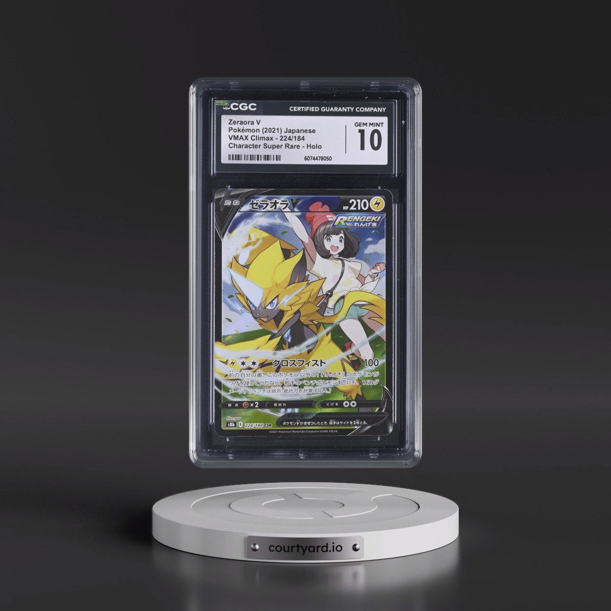 2021 VMAX Climax #224/184 Zeraora V - Character Super Rare Holo (CGC 10 GEM MINT)