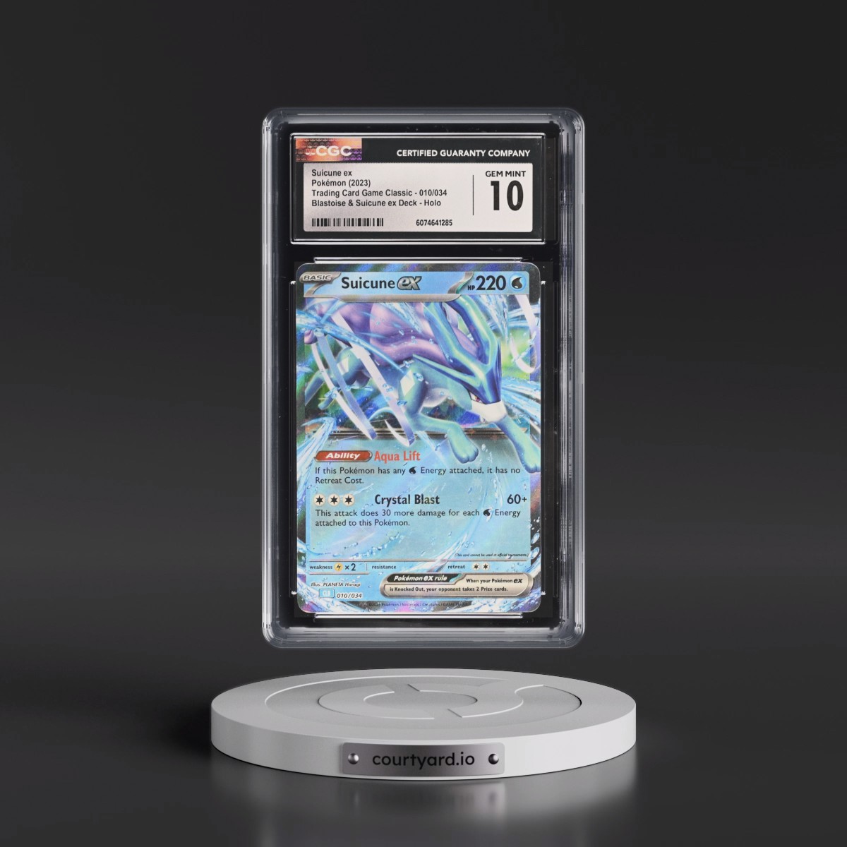 2023 Pokémon Clb-Trading Card Game Classic Blastoise & Suicune EX Deck #010 Suicune EX - Holo (CGC 10 GEM MINT)
