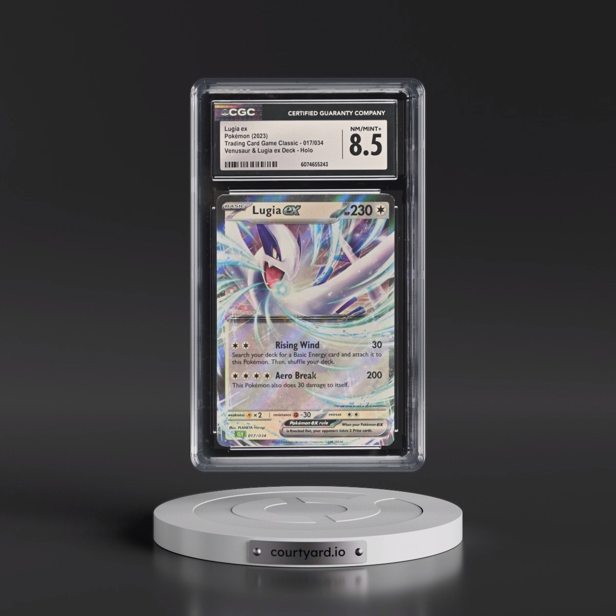 2023 Trading Card Game Classic - CLV, CLC, CLB #017/034 Lugia ex - Venusaur & Lugia ex Deck - CLV Holo (CGC 8.5 NM-MT+)