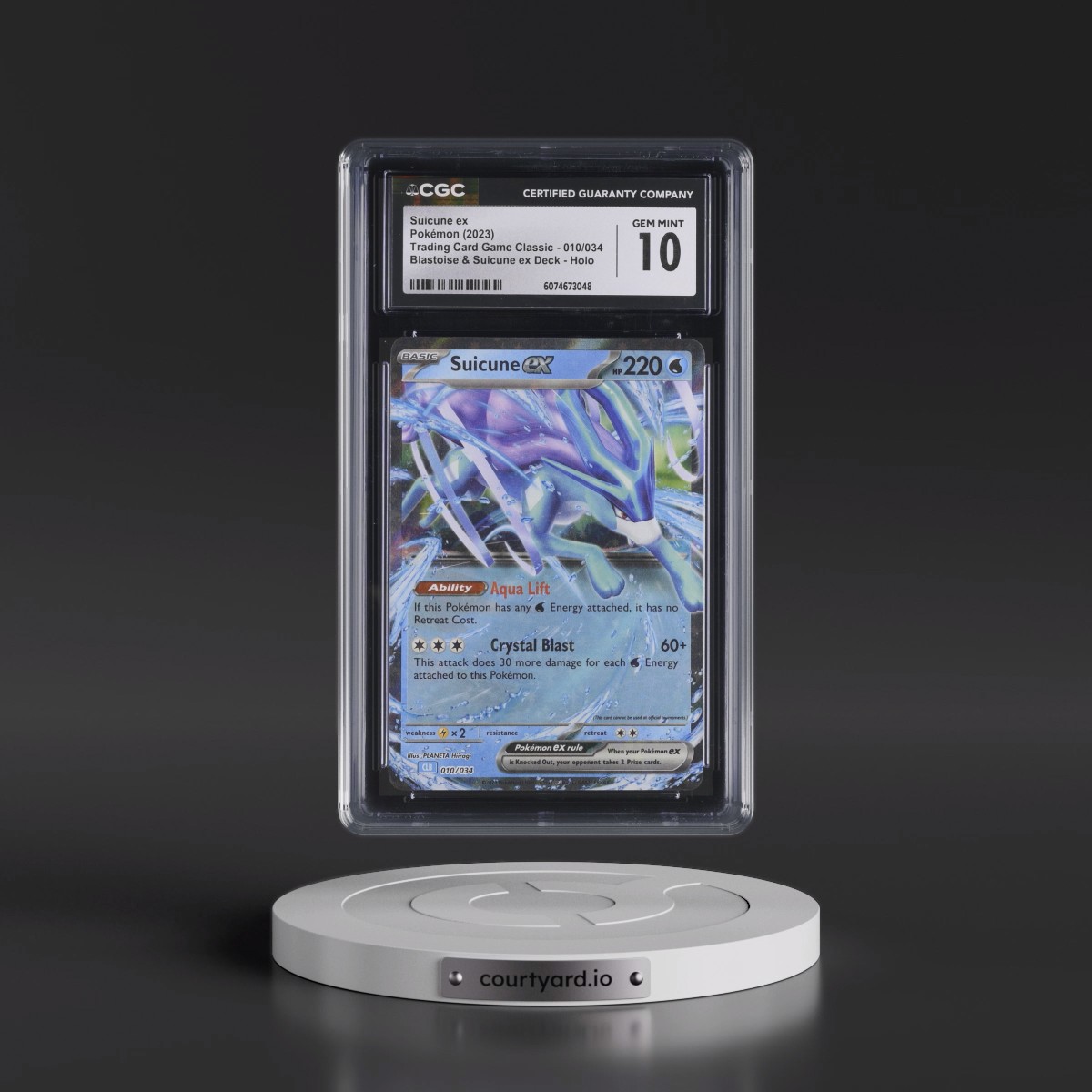 2023 Trading Card Game Classic - CLV, CLC, CLB #010/034 Suicune ex - Blastoise & Suicune ex Deck - CLB Holo (CGC 10 GEM MINT)