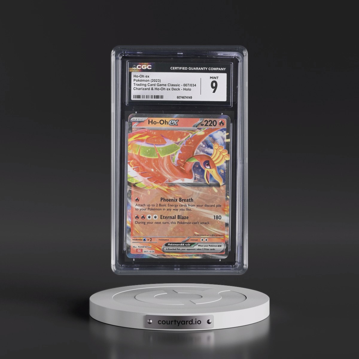 2023 Trading Card Game Classic - CLV, CLC, CLB #007/034 Ho-Oh ex - Charizard & Ho-Oh ex Deck - CLC Holo (CGC 9 MINT)