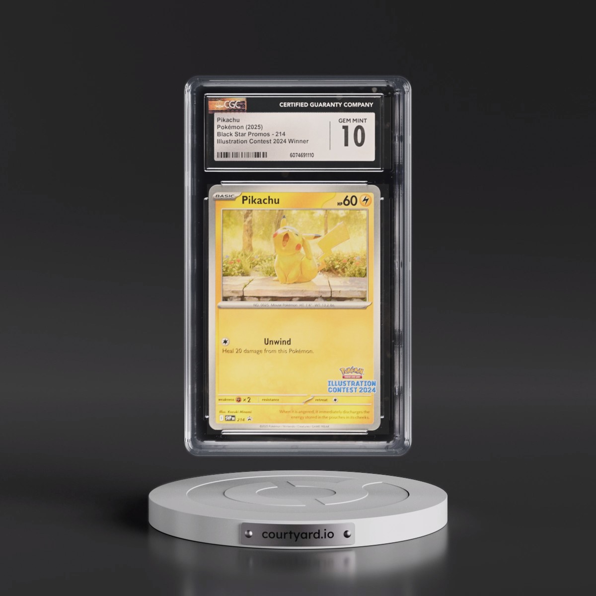 2023 Black Star Promos - Scarlet & Violet SVP EN #214 Pikachu - Illustration Contest 2024 Winner (CGC 10 GEM MINT)