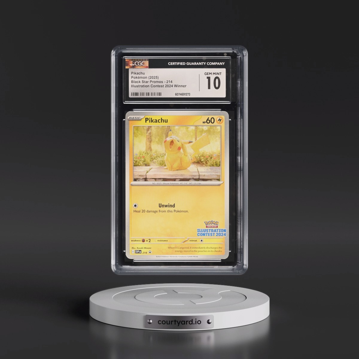 2023 Black Star Promos - Scarlet & Violet SVP EN #214 Pikachu - Illustration Contest 2024 Winner (CGC 10 GEM MINT)