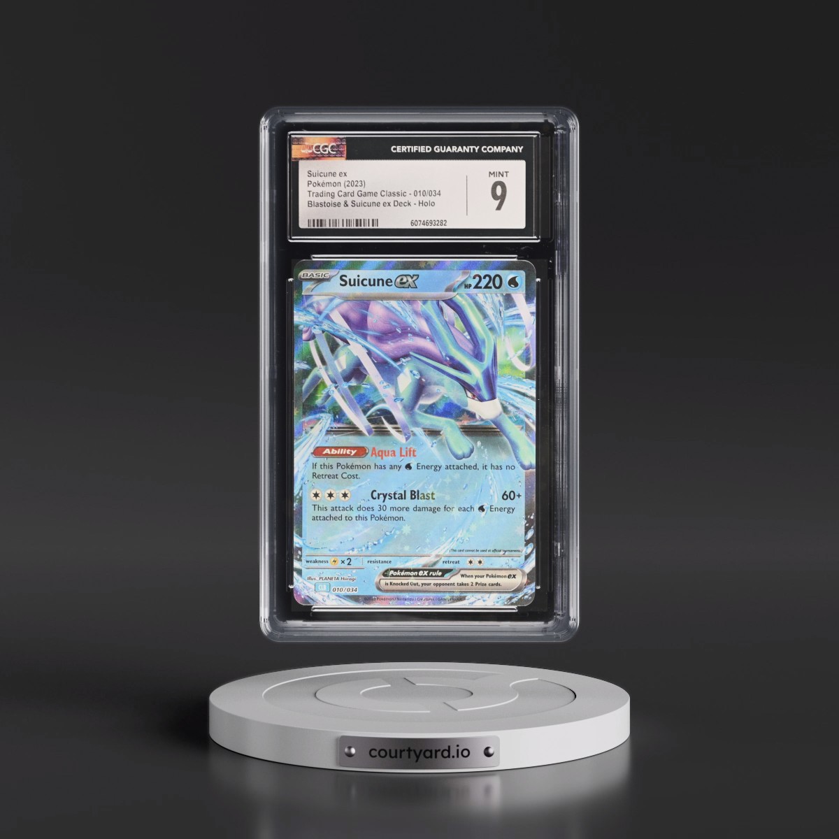 2023 Trading Card Game Classic - CLV, CLC, CLB #010/034 Suicune ex - Blastoise & Suicune ex Deck - CLB Holo (CGC 9 MINT)