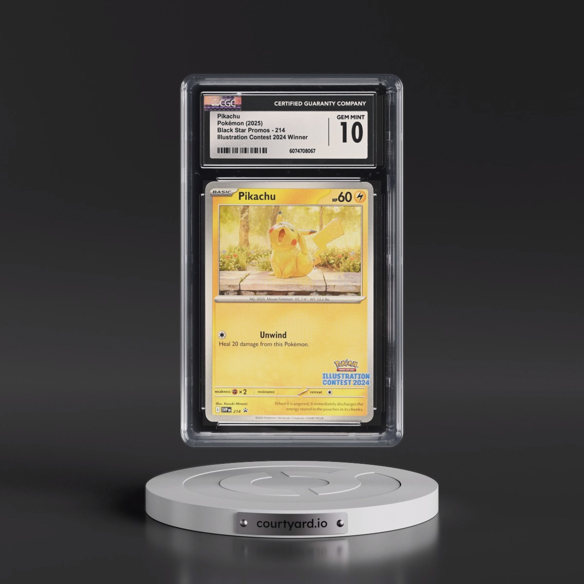 2023 Black Star Promos - Scarlet & Violet SVP EN #214 Pikachu - Illustration Contest 2024 Winner (CGC 10 GEM MINT)