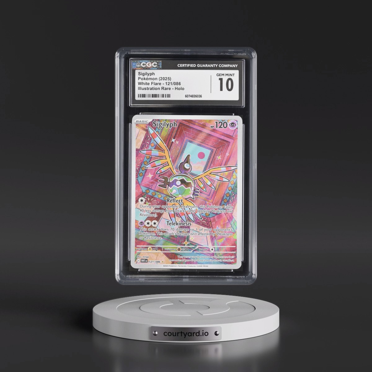 2025 White Flare - WHT EN #121/086 Sigilyph - Illustration Rare Holo (CGC 10 GEM MINT)