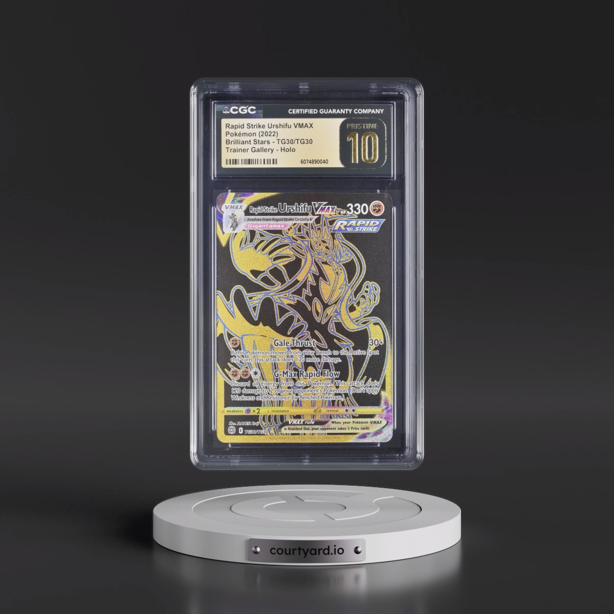2022 Brilliant Stars #TG30/TG30 Rapid Strike Urshifu VMAX - Trainer Gallery Holo (CGC 10 PRISTINE)