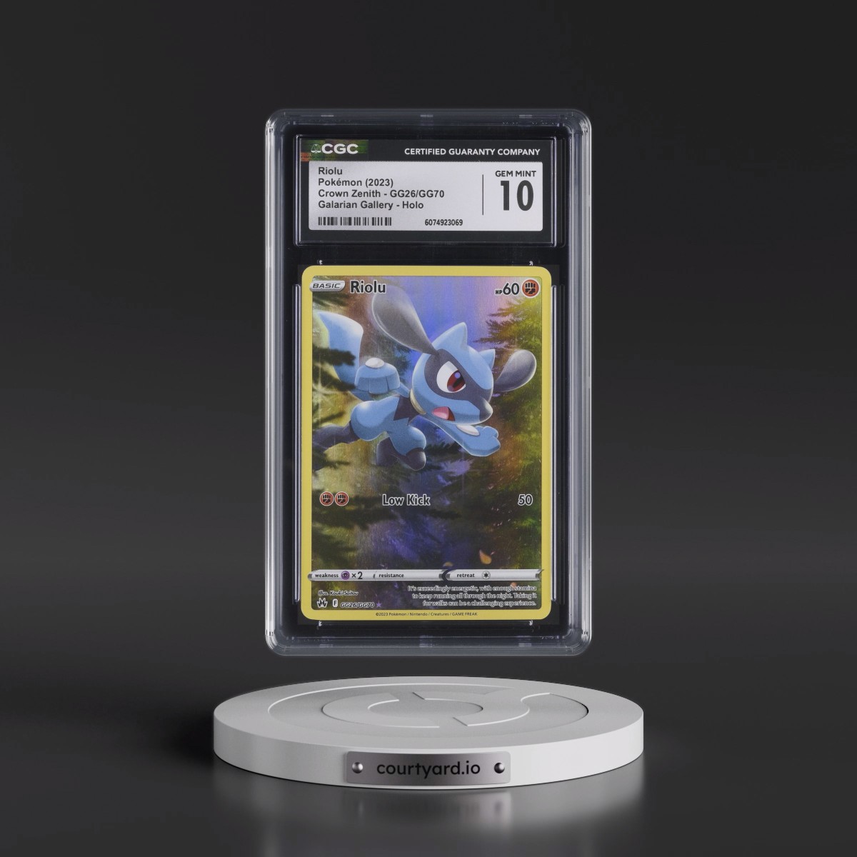 2023 Crown Zenith #GG26/GG70 Riolu - Galarian Gallery Holo (CGC 10 GEM MINT)