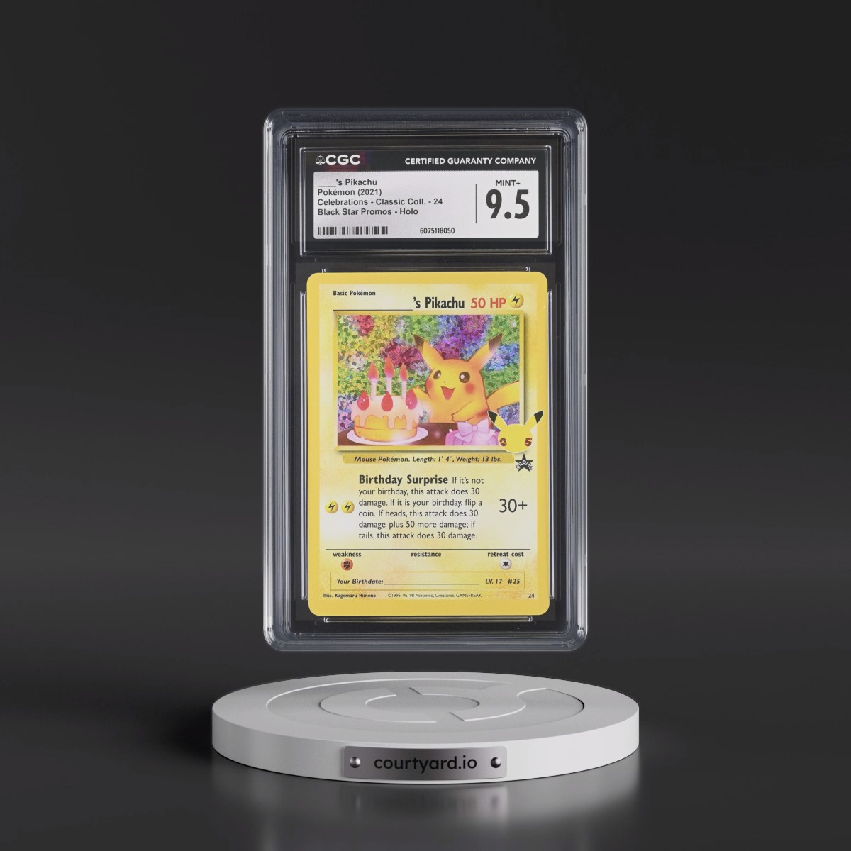 2021 Celebrations - Classic Collection #24 ____'s Pikachu - Black Star Promos Holo (CGC 9.5 MINT+)
