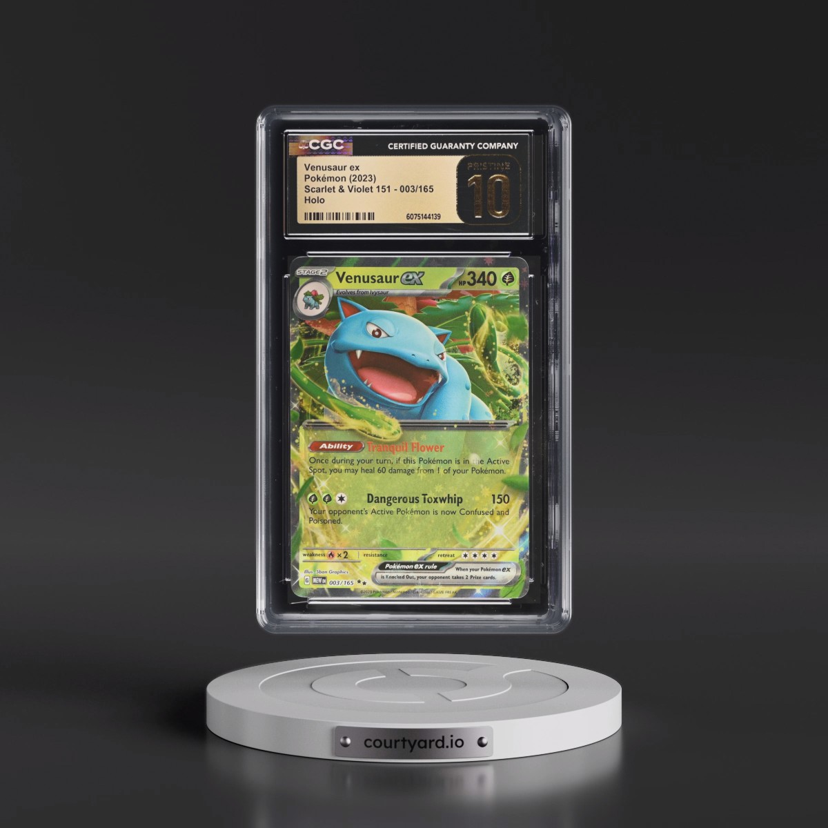 2023 Scarlet & Violet 151 - MEW EN #003/165 Venusaur ex - Holo (CGC 10 PRISTINE)
