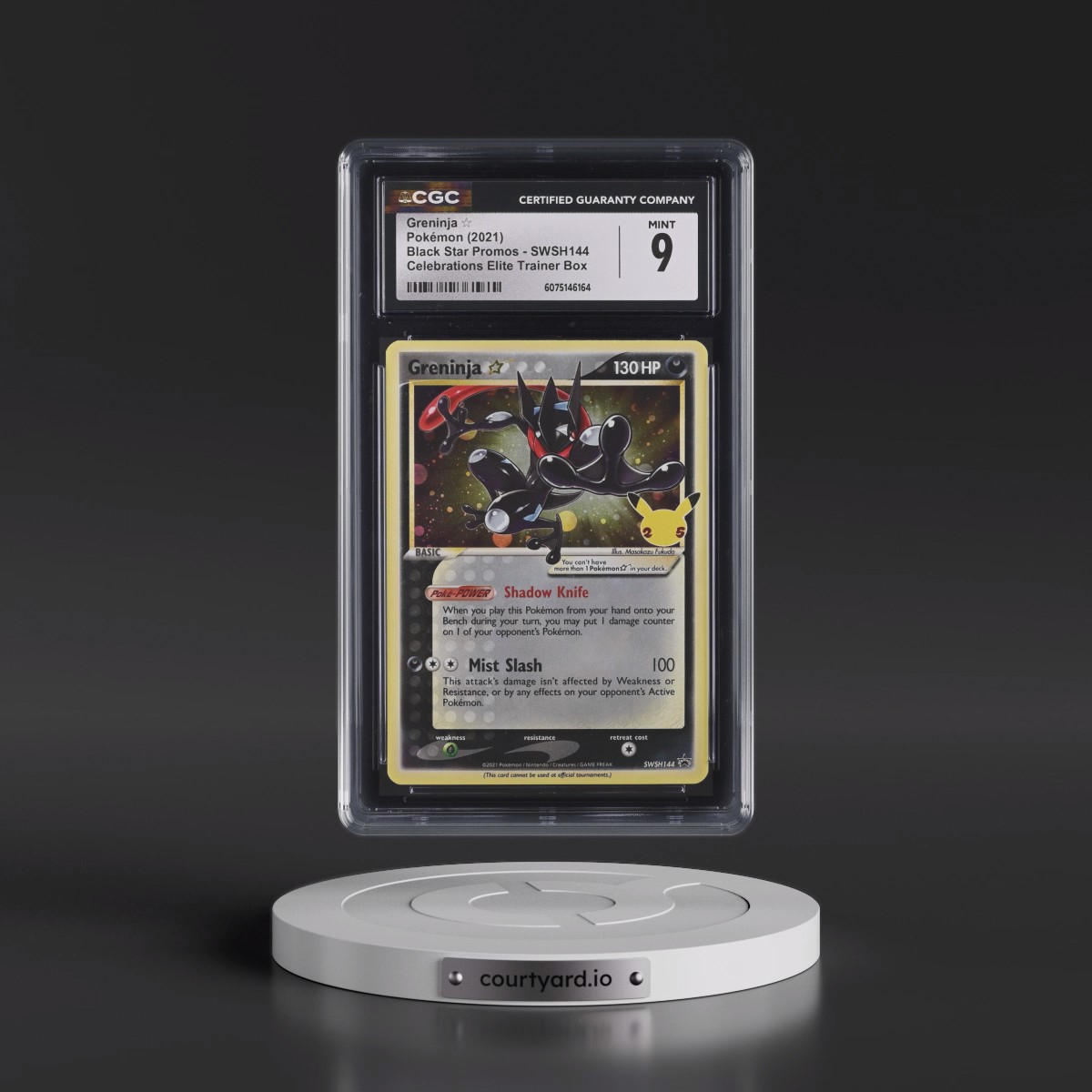 2017 Black Star Promos - Sword & Shield #SWSH144 Greninja â - Celebrations Elite Trainer Box (Cosmos Holo) (CGC 9 MINT)