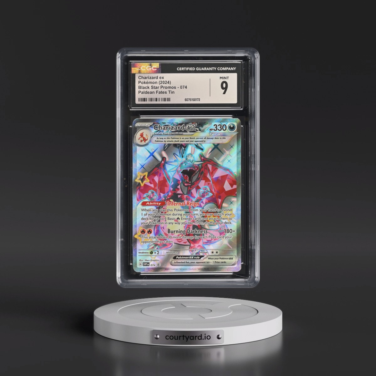 2023 Black Star Promos - Scarlet & Violet SVP EN #074 Charizard ex - Paldean Fates Tin (Holo) (CGC 9 MINT)