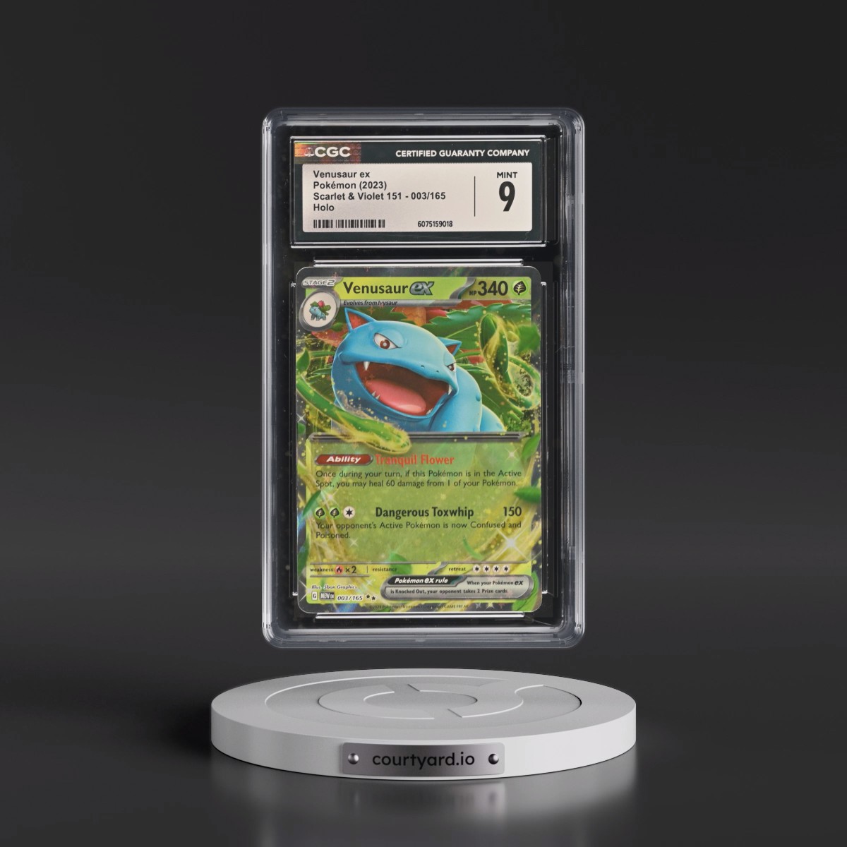 2023 Scarlet & Violet 151 - MEW EN #003/165 Venusaur ex - Holo (CGC 9 MINT)