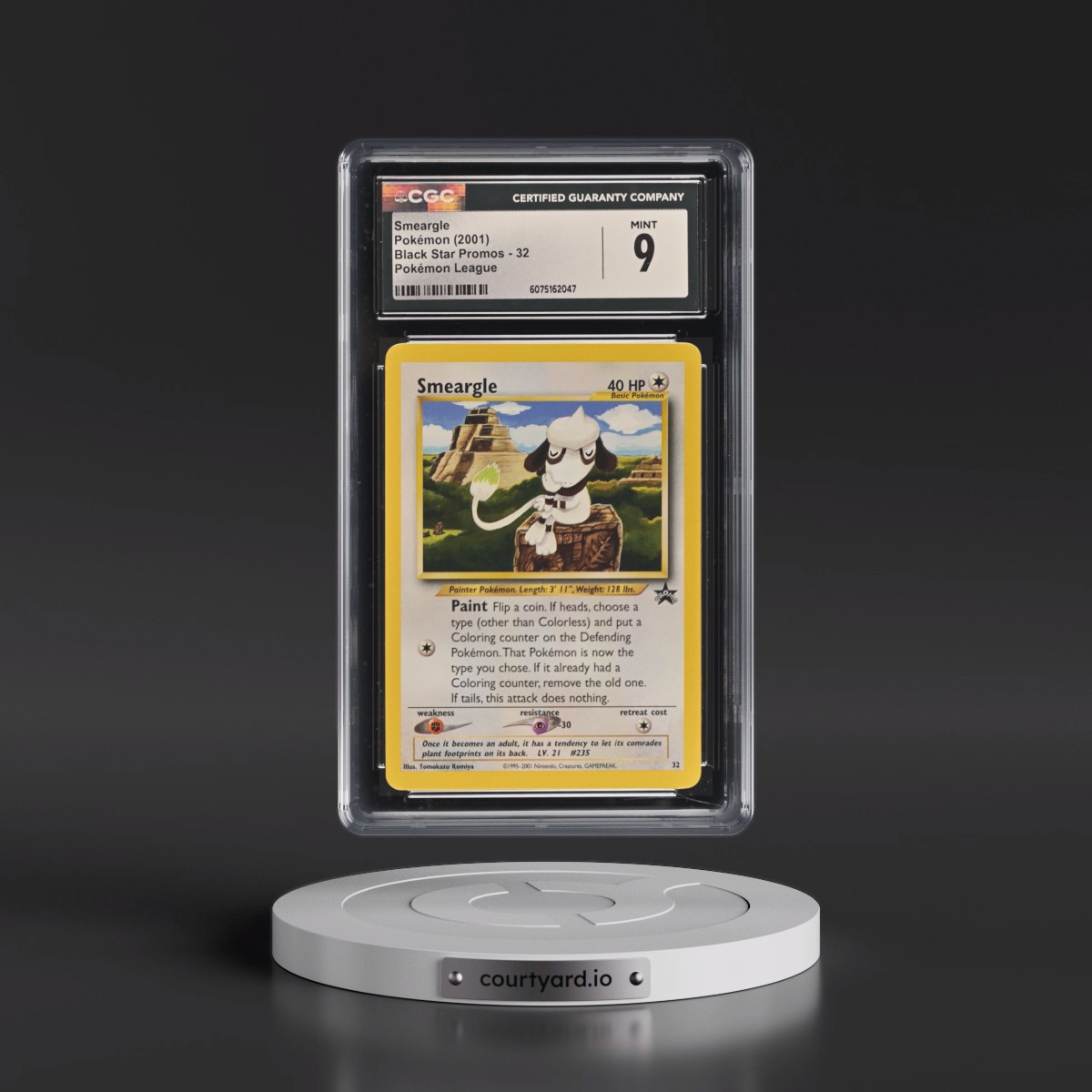 1999 Black Star Promos #32 Smeargle - Pokémon League (CGC 9 MINT)