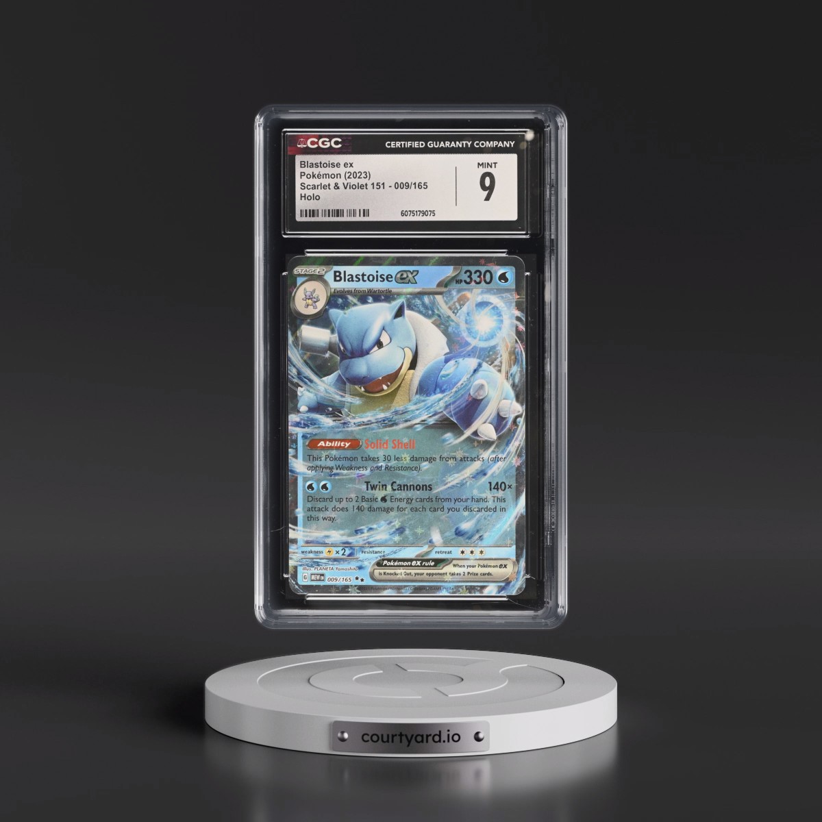 2023 Scarlet & Violet 151 - MEW EN #009/165 Blastoise ex - Holo (CGC 9 MINT)