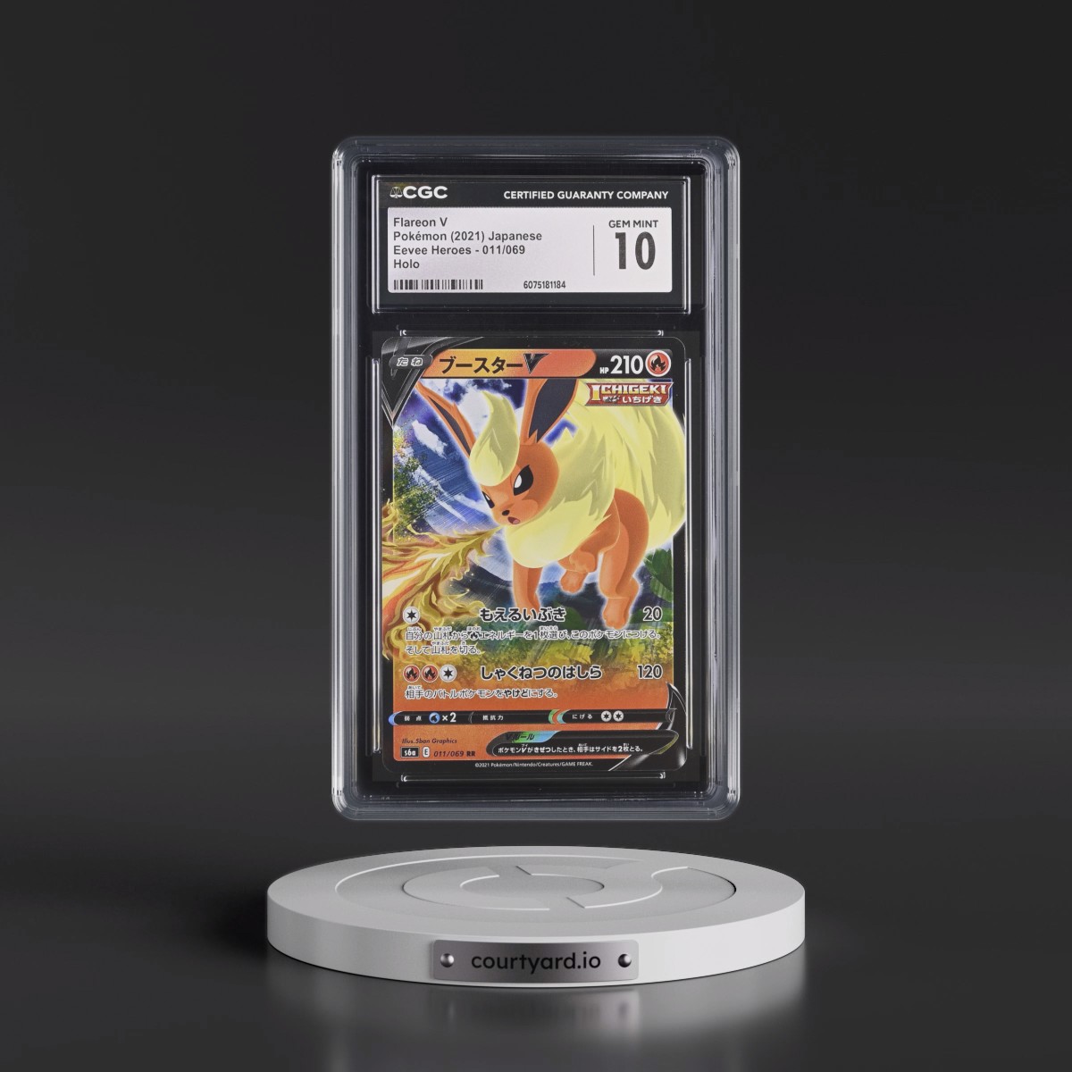 2021 Eevee Heroes #011/069 Flareon V - Holo (CGC 10 GEM MINT)