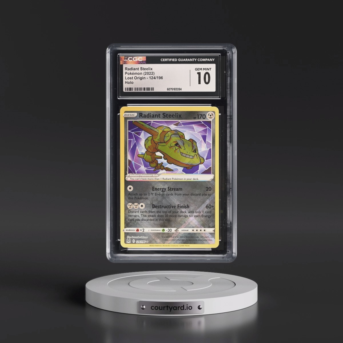 2022 Lost Origin #124/196 Radiant Steelix - Holo (CGC 10 GEM MINT)