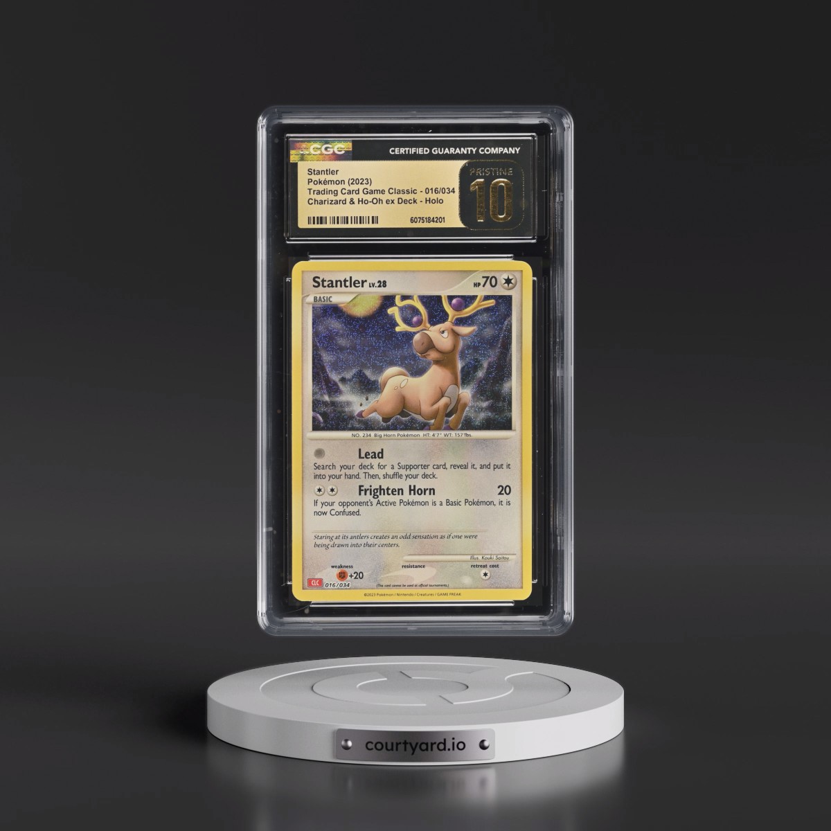 2023 Trading Card Game Classic - CLV, CLC, CLB #016/034 Stantler - Charizard & Ho-Oh ex Deck - CLC Holo (CGC 10 PRISTINE)