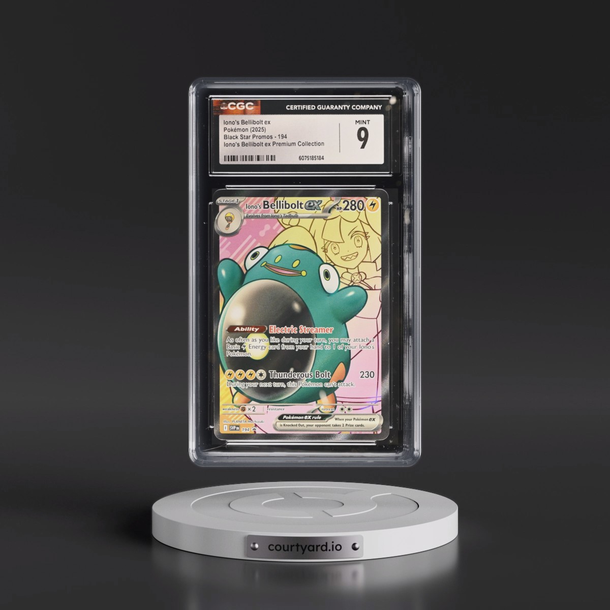 2023 Black Star Promos - Scarlet & Violet SVP EN #194 Iono's Bellibolt ex - Iono's Bellibolt ex Premium Collection (Holo) (CGC 9 MINT)