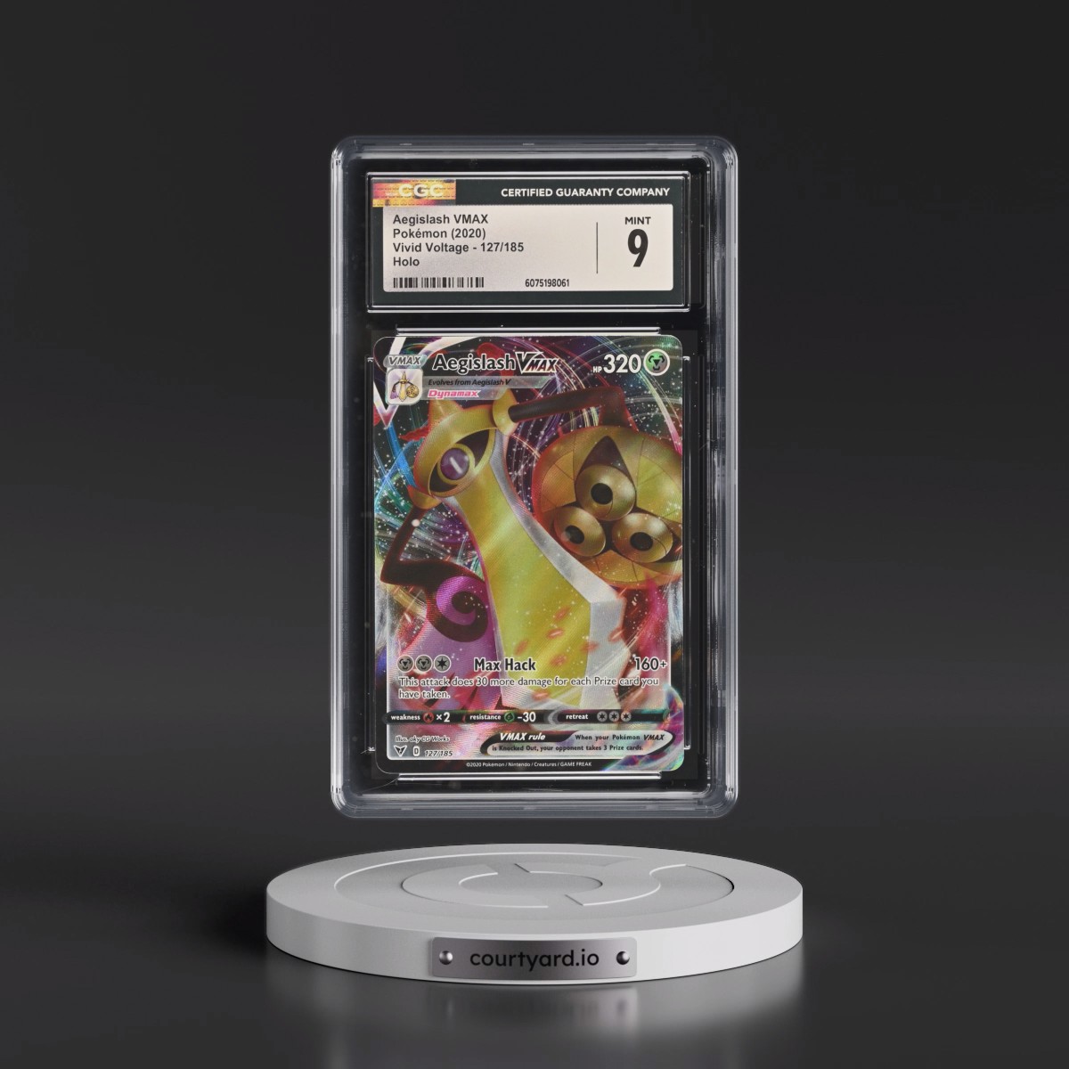 2020 Vivid Voltage #127/185 Aegislash VMAX - Holo (CGC 9 MINT)