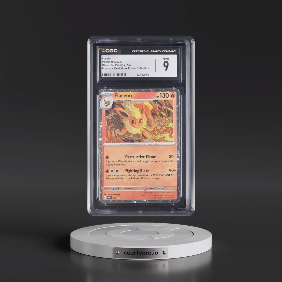 2023 Black Star Promos - Scarlet & Violet SVP EN #167 Flareon - Prismatic Evolutions Poster Collection (Cosmos Holo) (CGC 9 MINT)