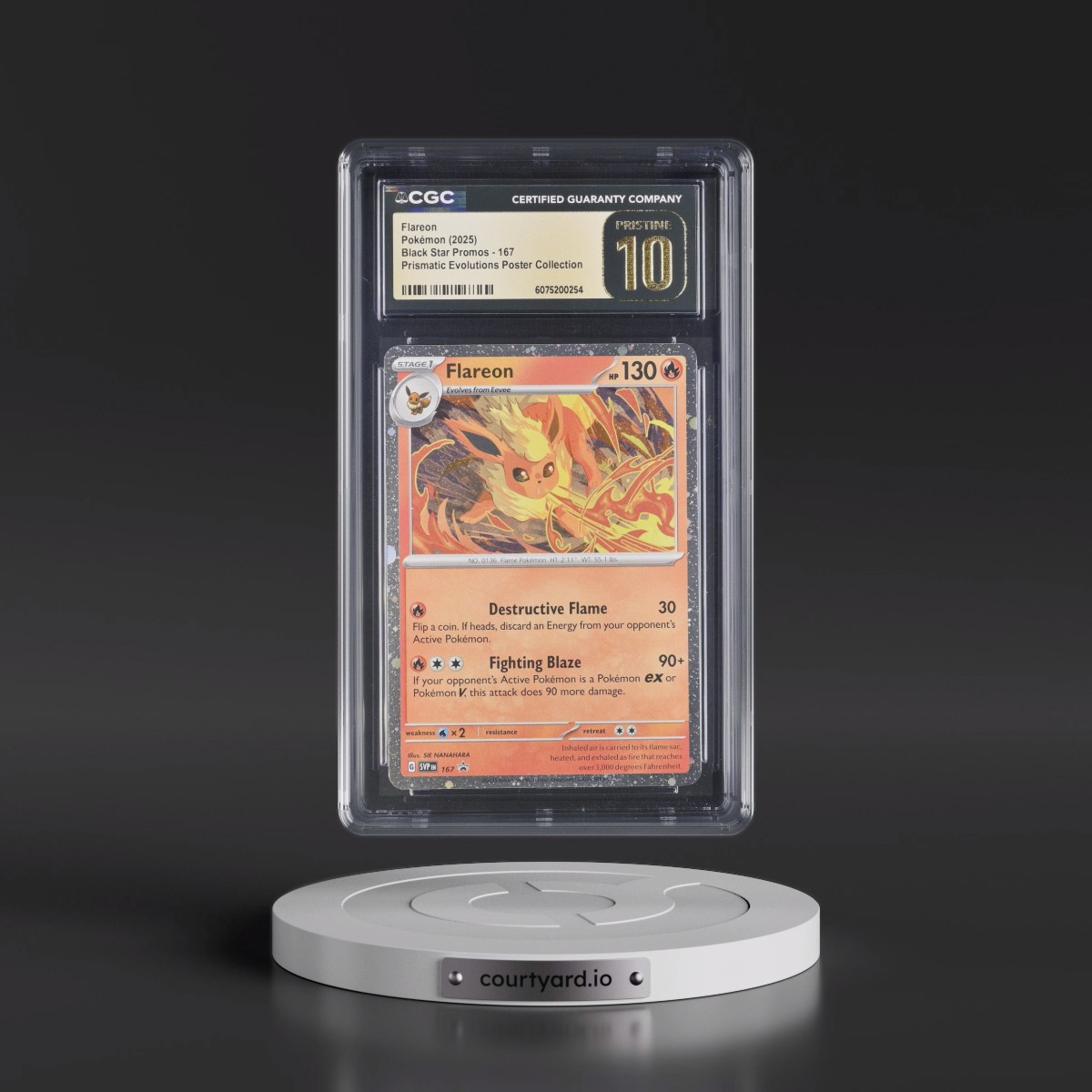 2023 Black Star Promos - Scarlet & Violet SVP EN #167 Flareon - Prismatic Evolutions Poster Collection (Cosmos Holo) (CGC 10 PRISTINE)