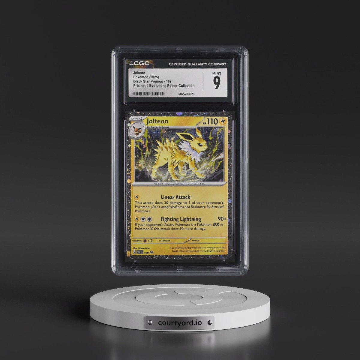 2023 Black Star Promos - Scarlet & Violet SVP EN #169 Jolteon - Prismatic Evolutions Poster Collection (Cosmos Holo) (CGC 9 MINT)