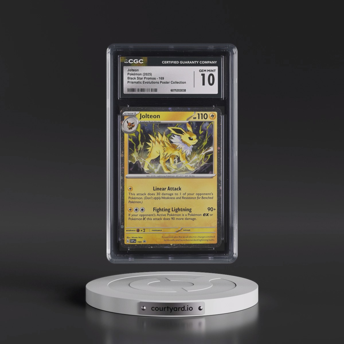2023 Black Star Promos - Scarlet & Violet SVP EN #169 Jolteon - Prismatic Evolutions Poster Collection (Cosmos Holo) (CGC 10 GEM MINT)