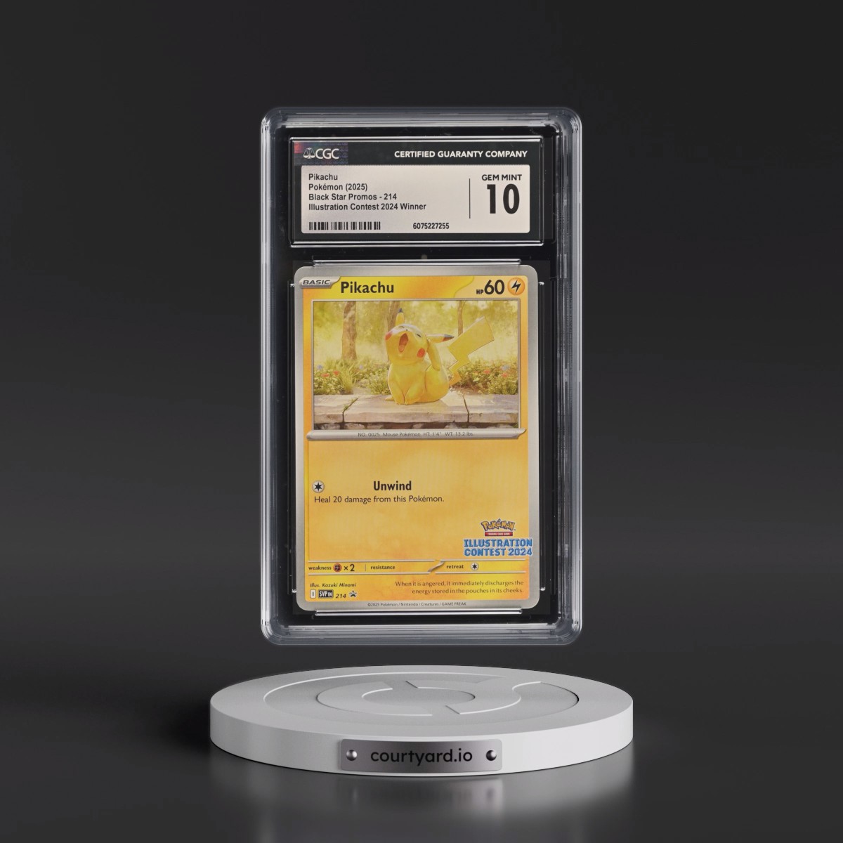2023 Black Star Promos - Scarlet & Violet SVP EN #214 Pikachu - Illustration Contest 2024 Winner (CGC 10 GEM MINT)