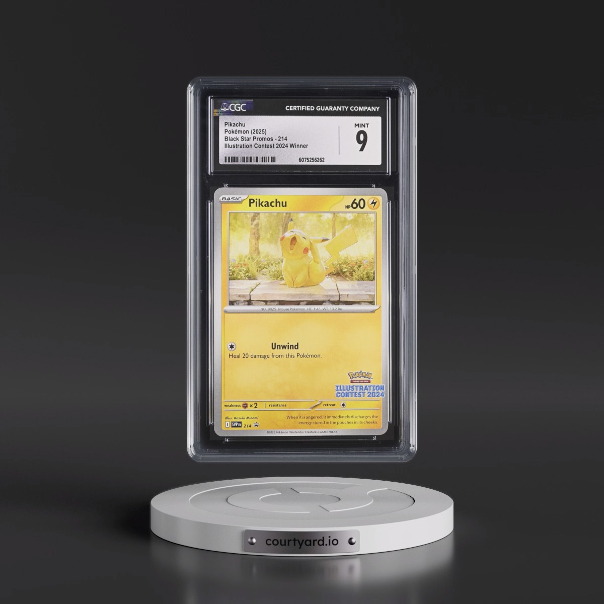 2023 Black Star Promos - Scarlet & Violet SVP EN #214 Pikachu - Illustration Contest 2024 Winner (CGC 9 MINT)