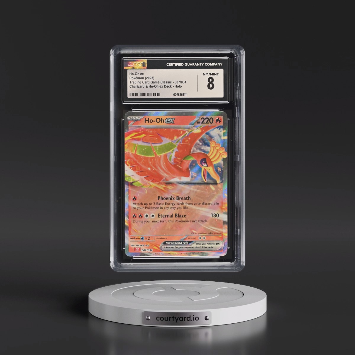 2023 Trading Card Game Classic - CLV, CLC, CLB #007/034 Ho-Oh ex - Charizard & Ho-Oh ex Deck - CLC Holo (CGC 8 NM-MT)