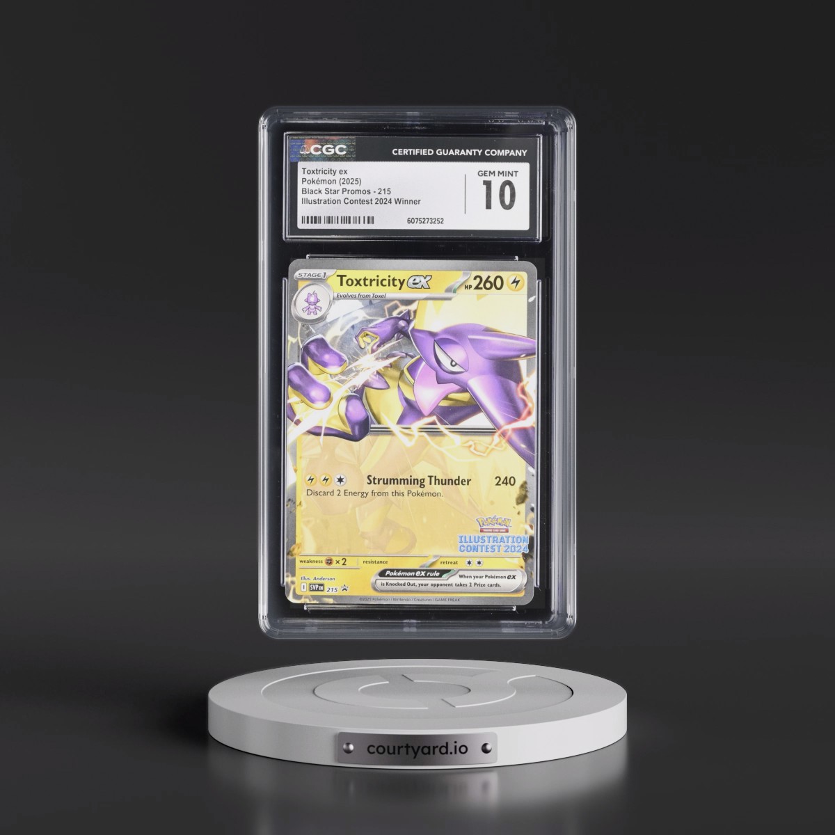 2023 Black Star Promos - Scarlet & Violet SVP EN #215 Toxtricity ex - Illustration Contest 2024 Winner (CGC 10 GEM MINT)
