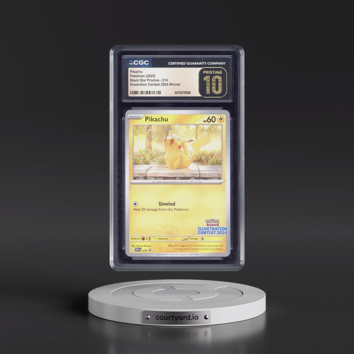 2023 Black Star Promos - Scarlet & Violet SVP EN #214 Pikachu - Illustration Contest 2024 Winner (CGC 10 PRISTINE)