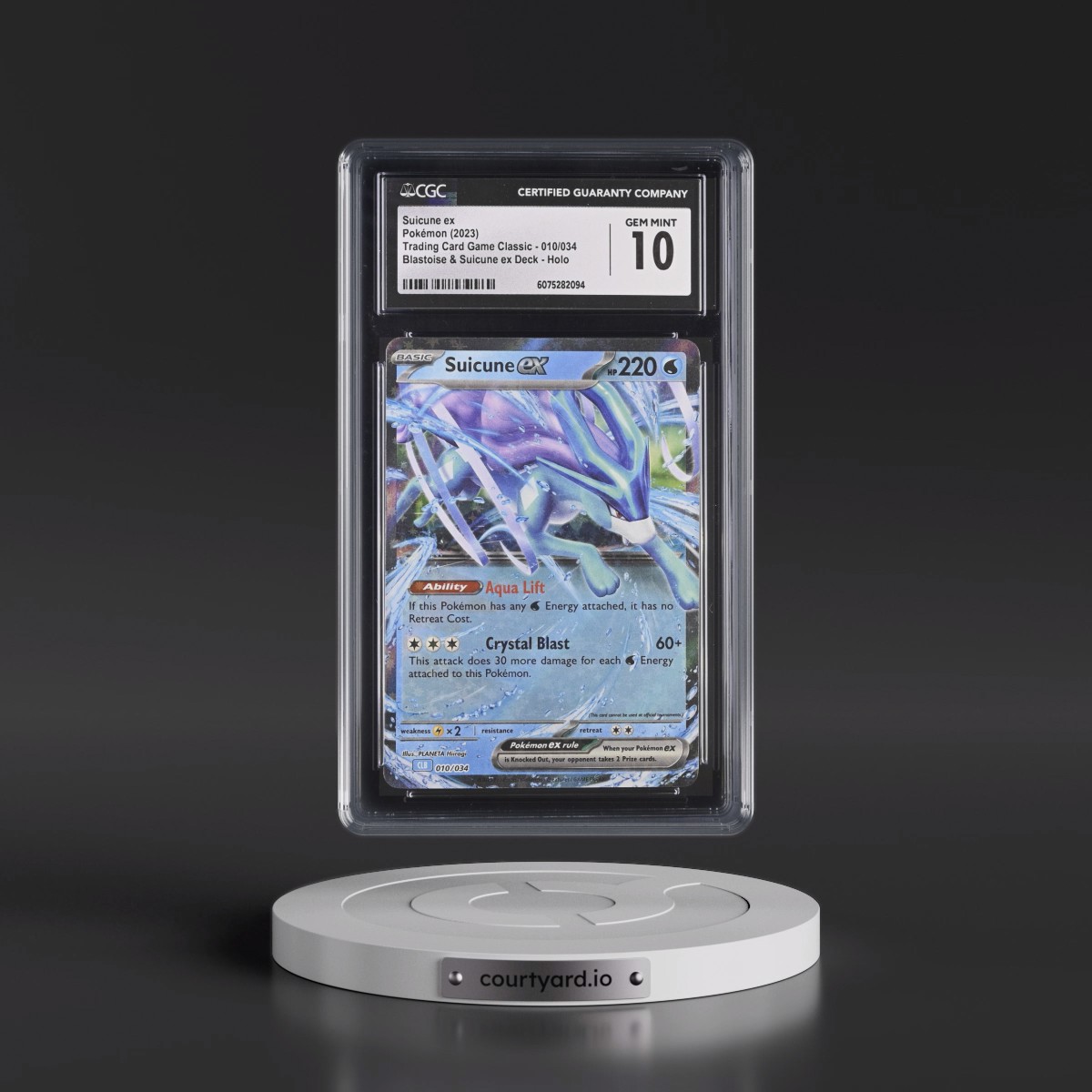 2023 Pokémon Clb-Trading Card Game Classic Blastoise & Suicune EX Deck #010 Suicune EX - Holo (CGC 10 GEM MINT)