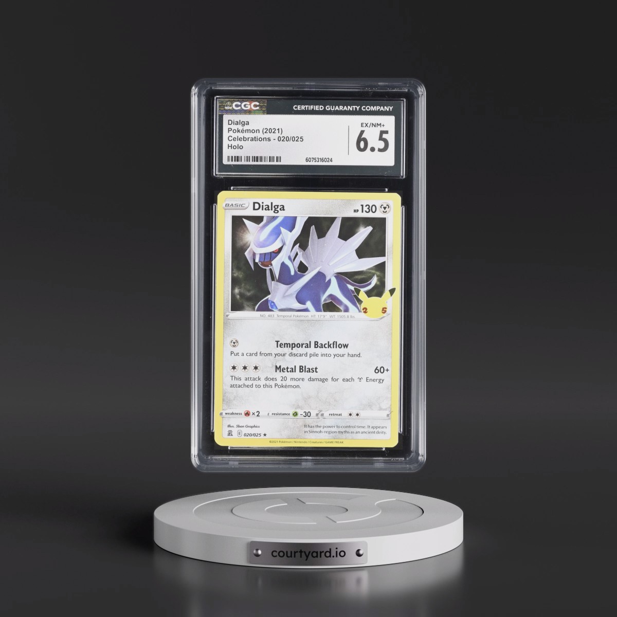 2021 Celebrations #020/025 Dialga - Holo (CGC 6.5 EX-NM+)