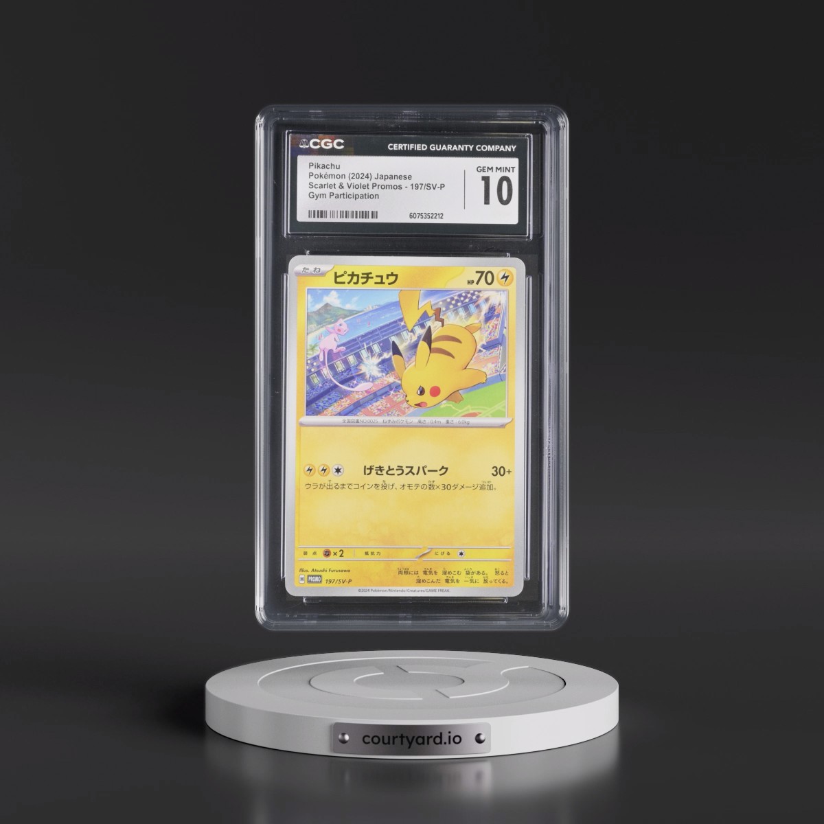 2022 Scarlet & Violet Promos #197/SV-P Pikachu - Gym Participation (CGC 10 GEM MINT)