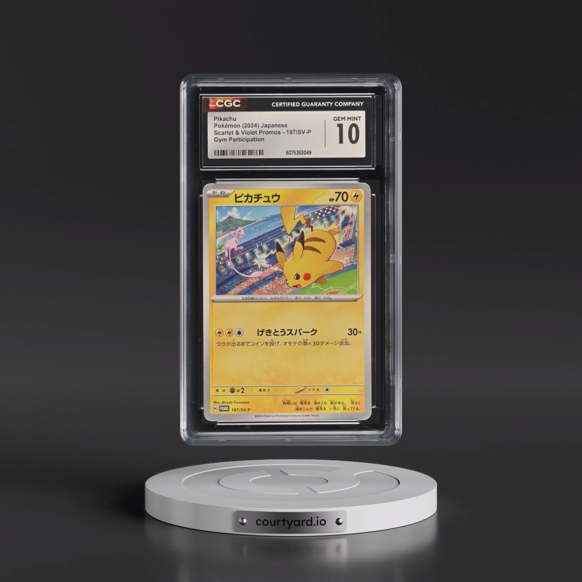 2022 Scarlet & Violet Promos #197/SV-P Pikachu - Gym Participation (CGC 10 GEM MINT)