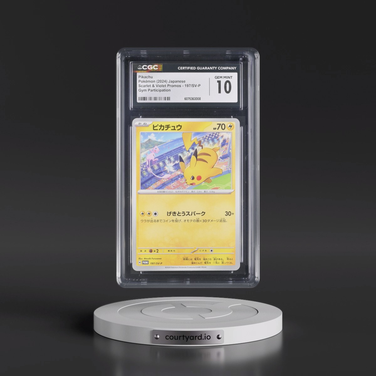 2022 Scarlet & Violet Promos #197/SV-P Pikachu - Gym Participation (CGC 10 GEM MINT)