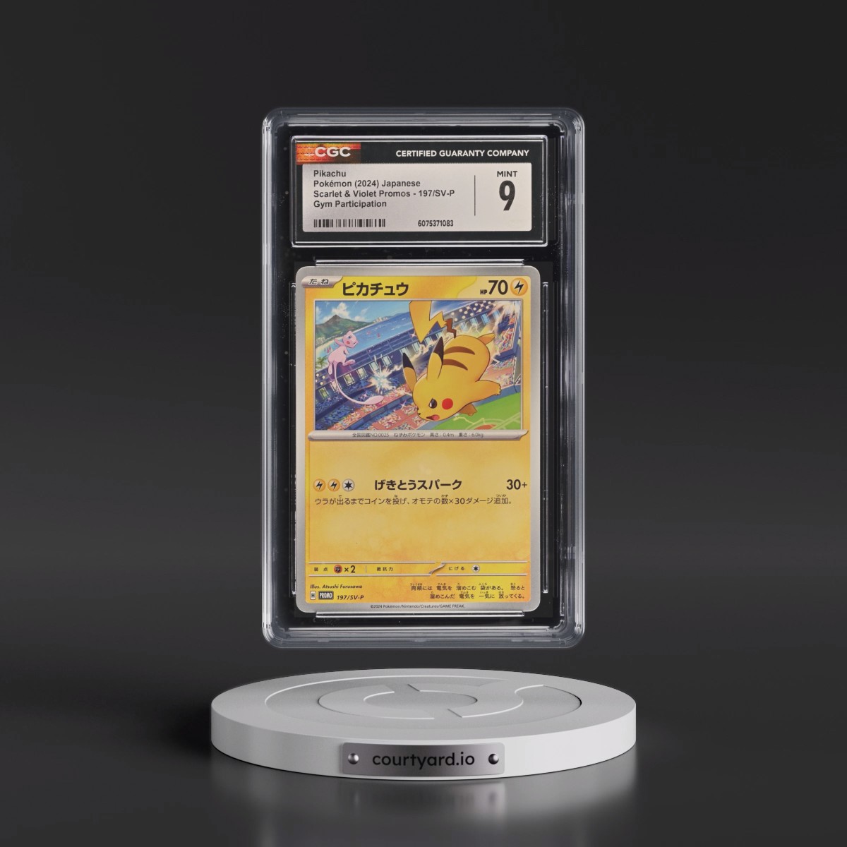 2022 Scarlet & Violet Promos #197/SV-P Pikachu - Gym Participation (CGC 9 MINT)