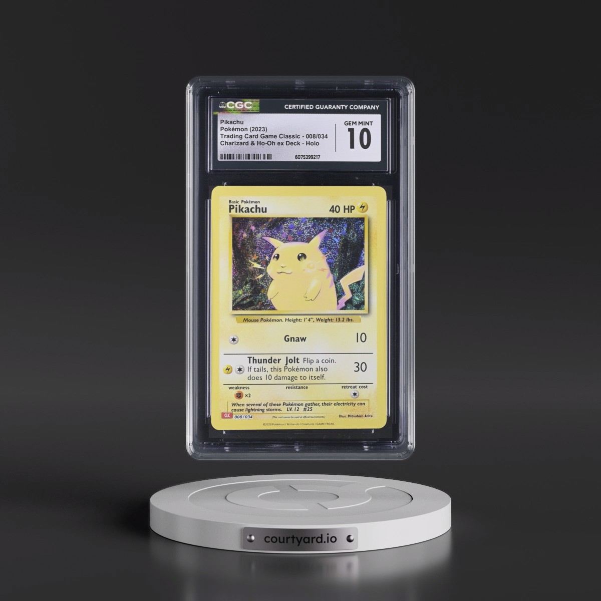 2023 Trading Card Game Classic - CLV, CLC, CLB #008/034 Pikachu - Charizard & Ho-Oh ex Deck - CLC Holo (CGC 10 GEM MINT)