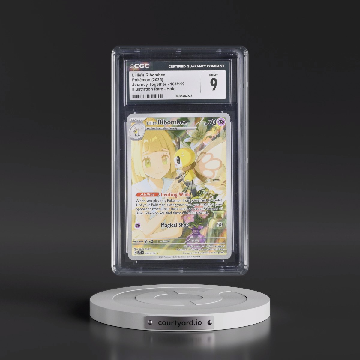 2025 Journey Together - JTG EN #164/159 Lillie's Ribombee - Illustration Rare Holo (CGC 9 MINT)