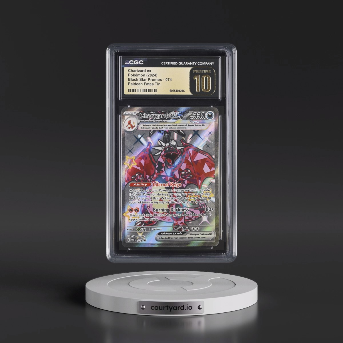 2023 Black Star Promos - Scarlet & Violet SVP EN #074 Charizard ex - Paldean Fates Tin (Holo) (CGC 10 PRISTINE)