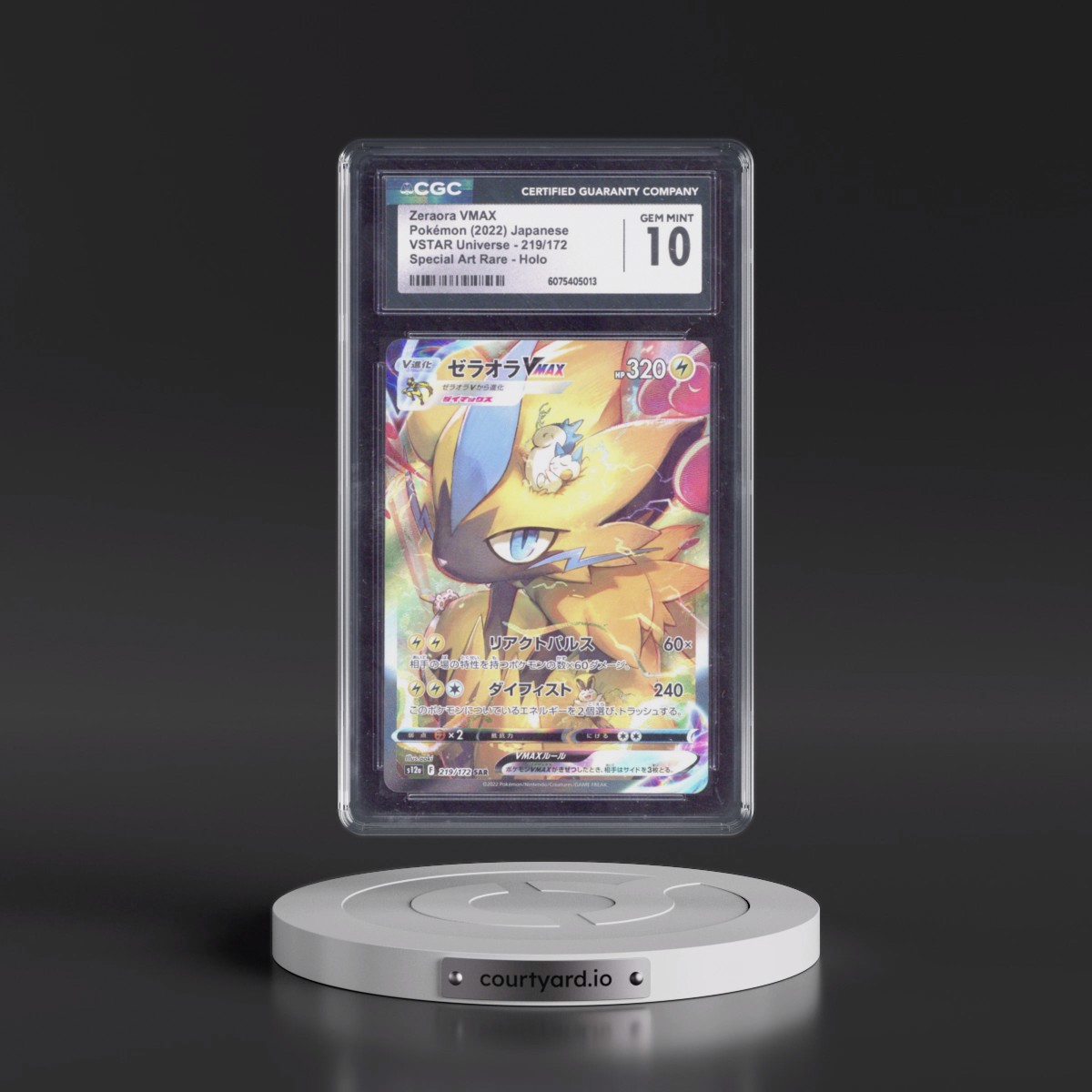 2022 VSTAR Universe #219/172 Zeraora VMAX - Special Art Rare Holo (CGC 10 GEM MINT)