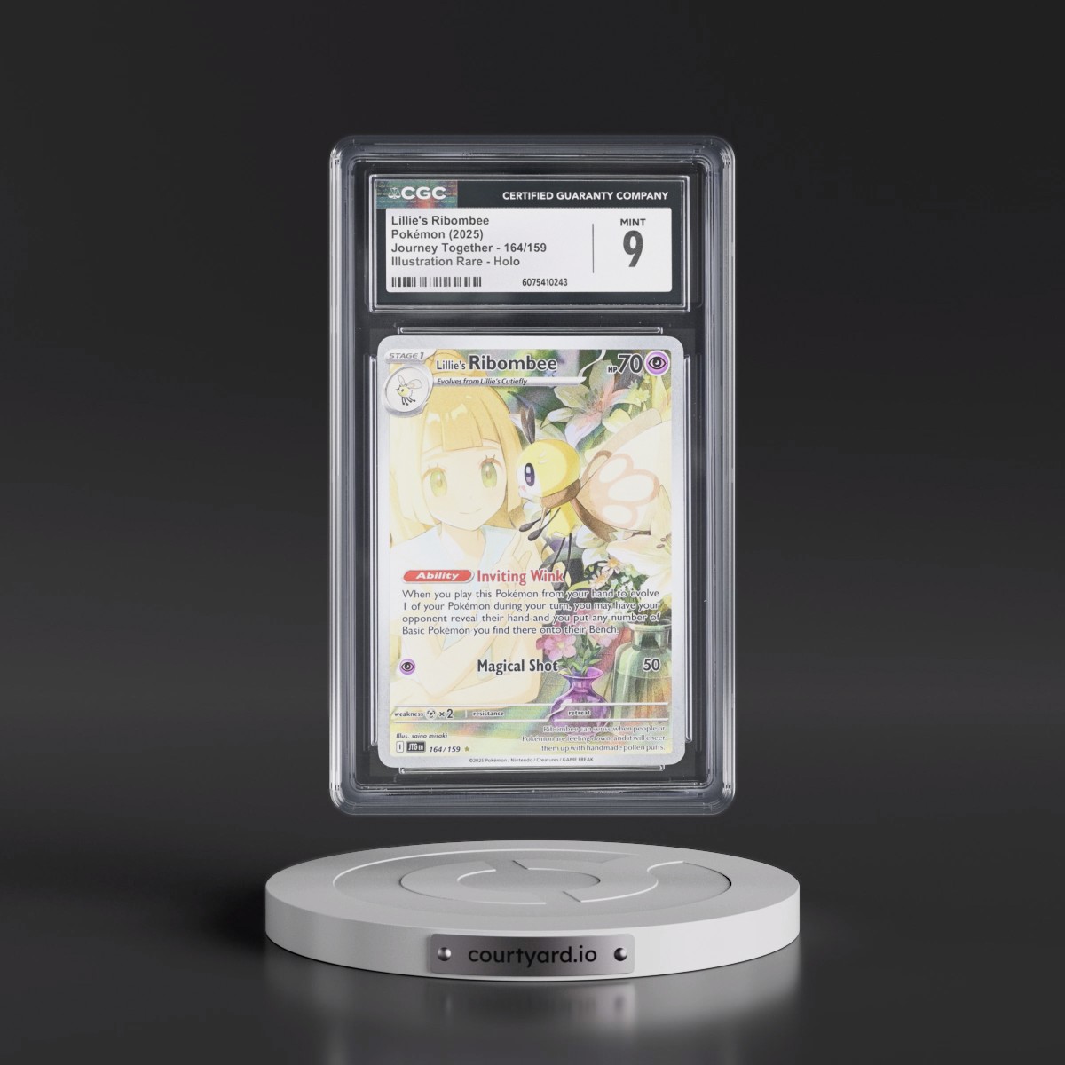 2024 Journey Together - JTG EN #164/159 Lillie's Ribombee - Illustration Rare Holo (CGC 9 MINT)