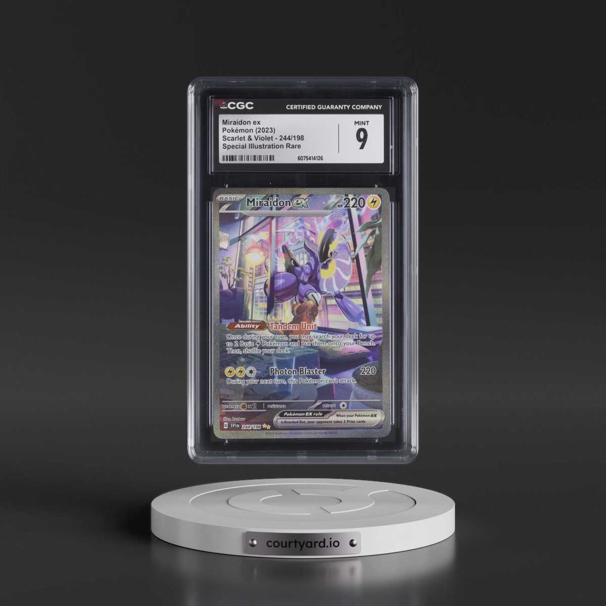 2023 Scarlet & Violet #244/198 Miraidon ex - Special Illustration Rare (Holo) (CGC 9 MINT)