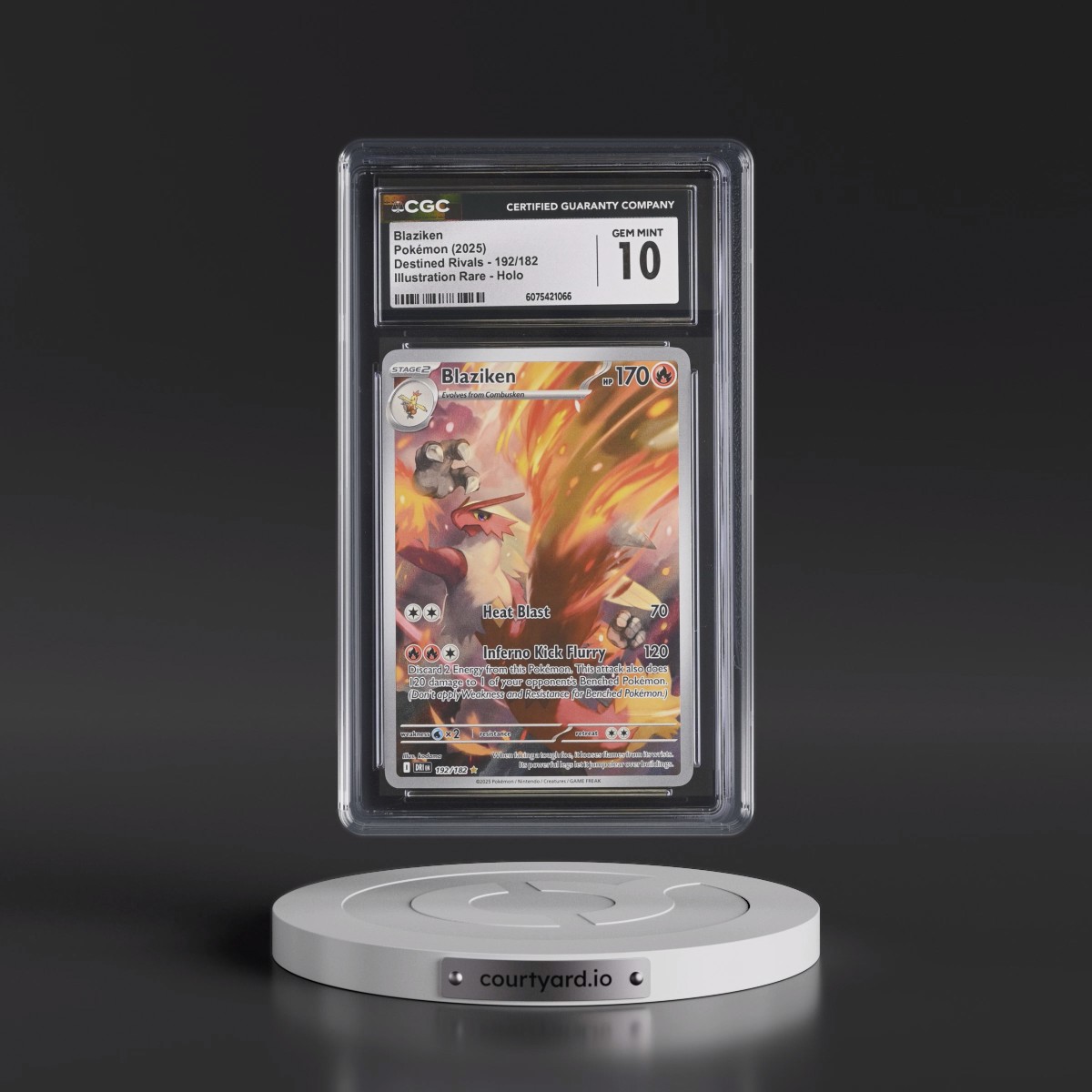 2025 Destined Rivals - DRI EN #192/182 Blaziken - Illustration Rare Holo (CGC 10 GEM MINT)