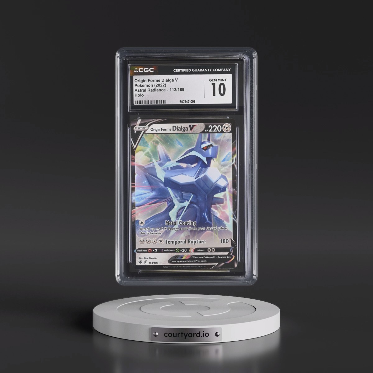 Astral Radiance #113/189 Origin Forme Dialga V - Holo (CGC 10 GEM MINT)